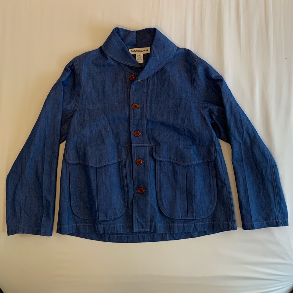 Caron Callahan Clyfford Jacket in Blue Denim